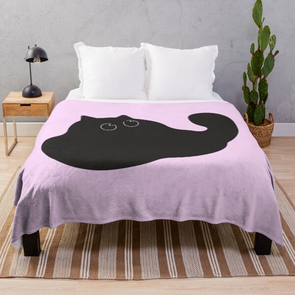 Item preview, black cat fat chonky boba chibi cute rounded whimsical twee design #5 designed and sold by Kyna Arts.