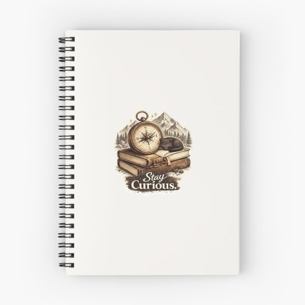 Item preview, Stay Curious Compass Book Sticker | Adventure & Explorer Minimalist Design designed and sold by MUSA'S.