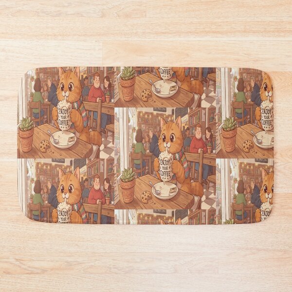 Item preview, a cat in cafeteria version anime designed and sold by JMAVILA ART.