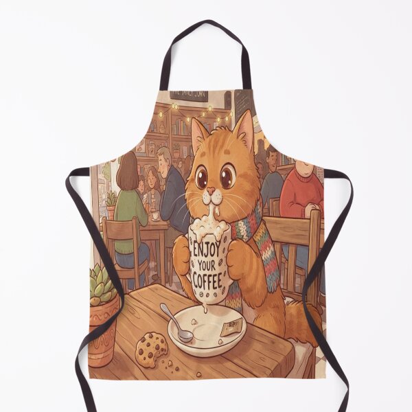 Item preview, a cat in cafeteria version anime designed and sold by JMAVILA ART.