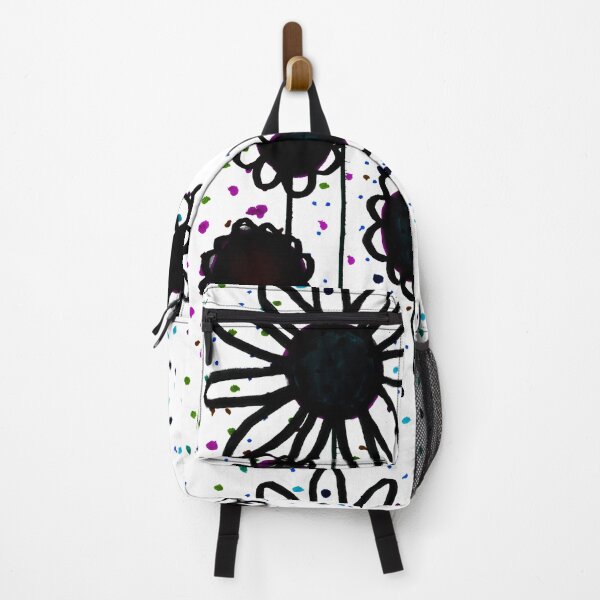 Item preview, Black flowers in a field of stars designed and sold by Selene-Designs.