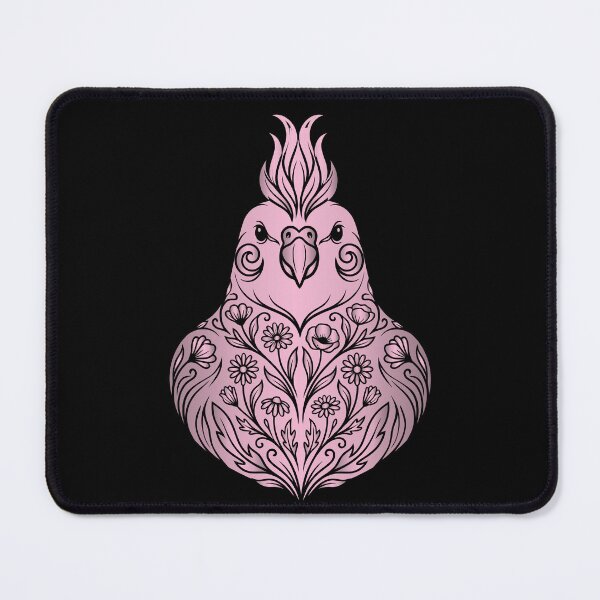 Item preview, Elegant Floral Cockatiel Vector Stencil Art designed and sold by ZUMERI.