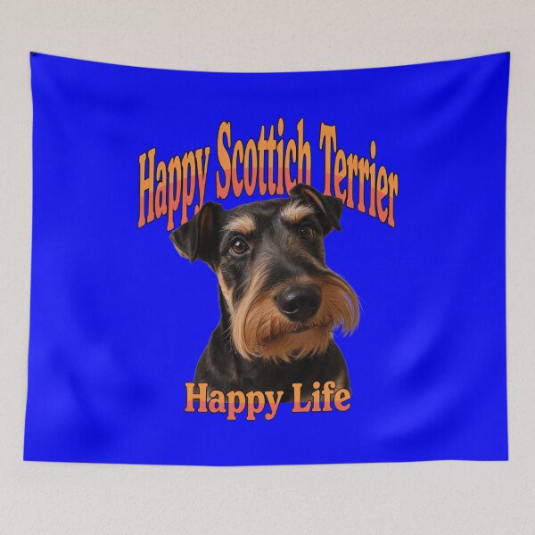 Item preview, Happy Scottish Terrier Happy Life Dog Owner Cute Art Design designed and sold by fantasticdesign.