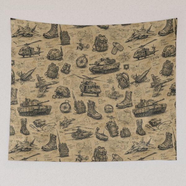 Item preview, Vintage Military Field Sketch designed and sold by Military Insignia Products.