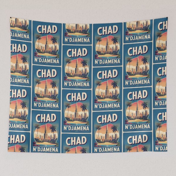 Item preview, Ndjamena Chad Vintage Travel Tourism designed and sold by TravelersGems.