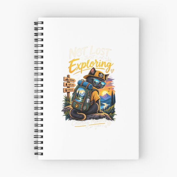 Item preview, Adventure Cat T Shirt – Not Lost Just Exploring Funny Hiking Cat Outdoor Lover Gift designed and sold by Cutecatties.
