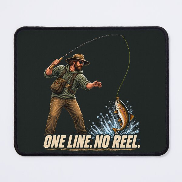Item preview, Tenkara Fishing Angler Catching Trout – One Line No Reel designed and sold by PXEpic.
