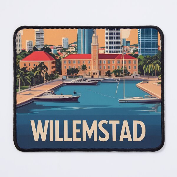 Item preview, Willemstad Curacao Vintage Travel Tourism designed and sold by TravelersGems.