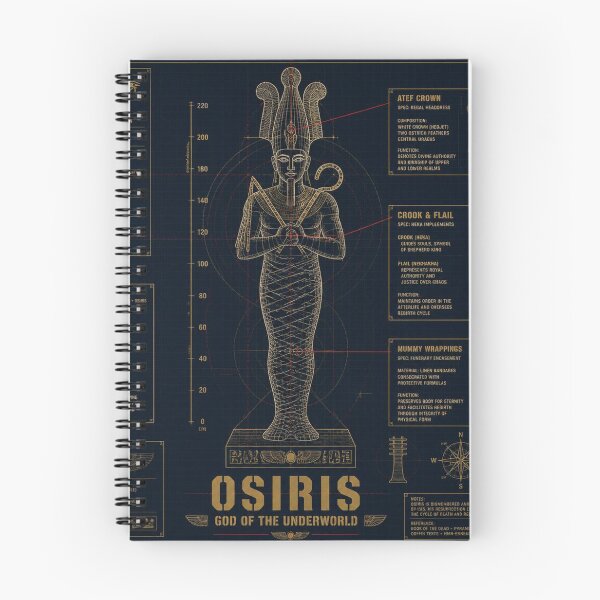 Item preview, Osiris Egyptian God of the Underworld - Technical Blueprint Schematic Art designed and sold by SunnyDesign82.