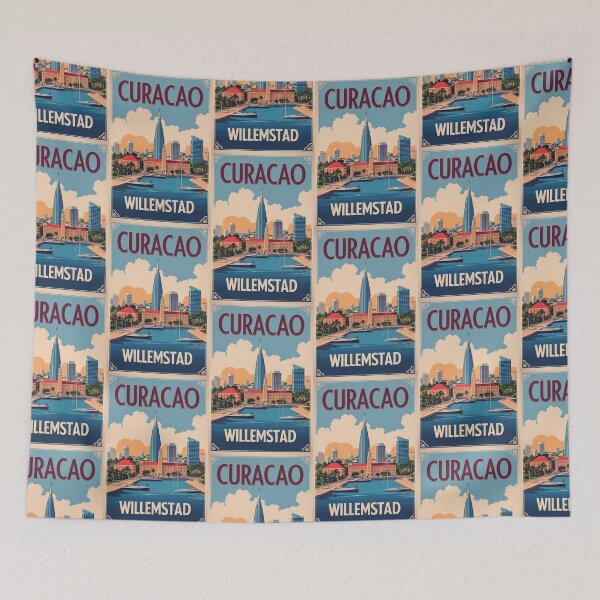 Item preview, Willemstad Curacao Vintage Travel Tourism designed and sold by TravelersGems.