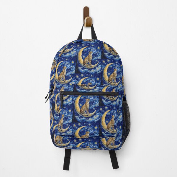 Item preview, Funny Cheetah Starry Night Painting Cute Moon Stars Boys Girls Kids designed and sold by FurryHavenPH.