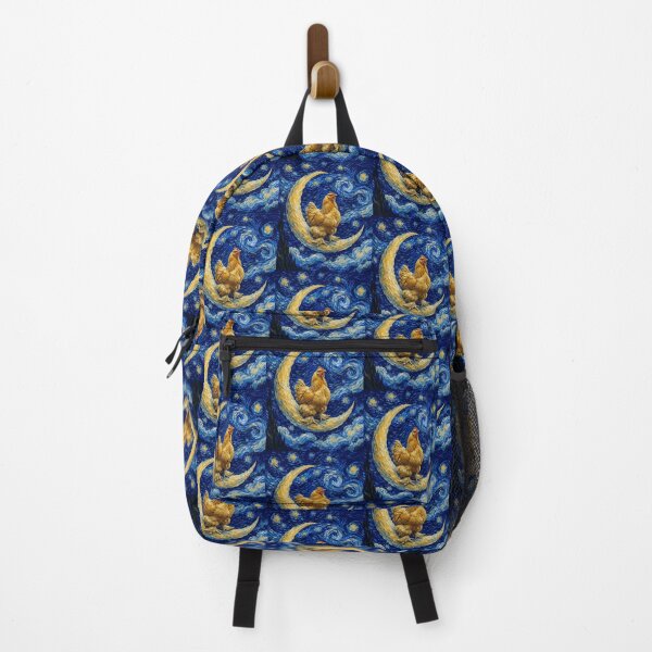 Item preview, Funny Chicken Starry Night Painting Cute Moon Stars Boys Girls Kids designed and sold by FurryHavenPH.