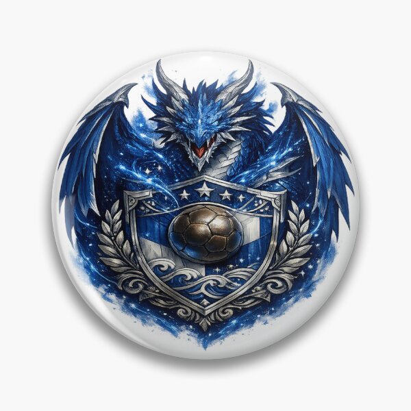 Item preview, Blue Dragon Football Emblem – Fantasy Soccer Heritage designed and sold by TroviTutto.
