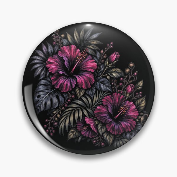 Item preview, Hibisco botánico negro | Arte floral tropical oscuro designed and sold by IamNolmo.