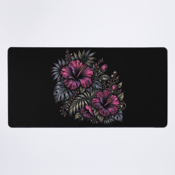 Item preview, Black Botanical Hibiscus | Dark Tropical Floral Art designed and sold by IamNolmo.