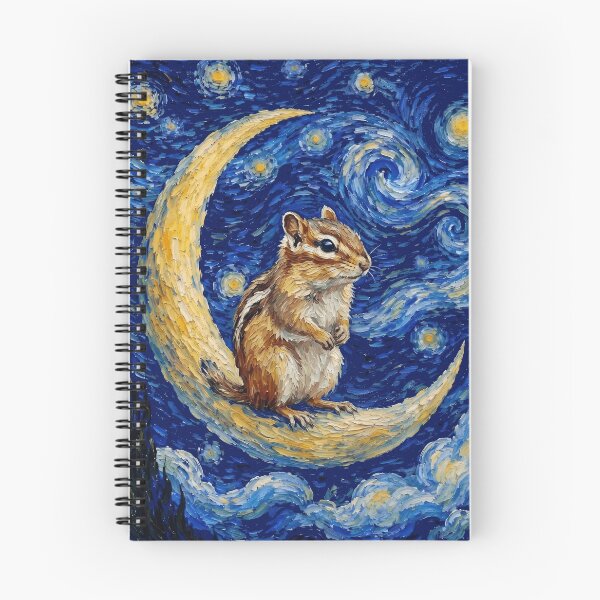 Item preview, Funny Chipmunk Starry Night Painting Cute Moon Stars Boys Girls Kids designed and sold by FurryHavenPH.