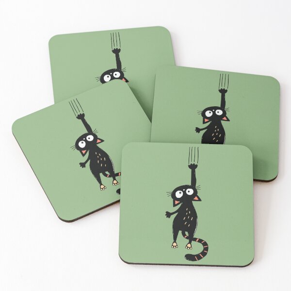Item preview, Hanging On Black Cat Scratching Wall designed and sold by Studio Bootleg.