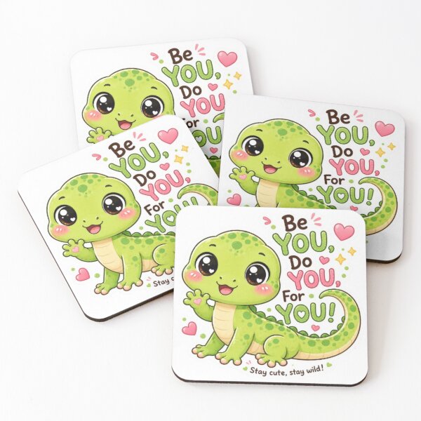 Item preview, Cute Kawaii Lizard sticker| Funny Gecko sticker | Be You Do You sticker| Cute Animal Gift | Kawaii Reptile Mug designed and sold by Vegasstickers.