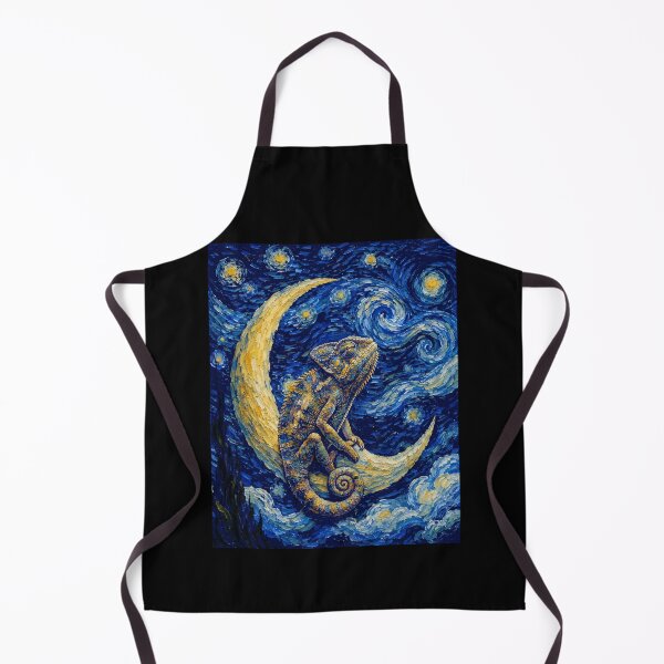 Item preview, Funny Chameleon Starry Night Painting Cute Moon Stars Boys Girls Kids designed and sold by FurryHavenPH.
