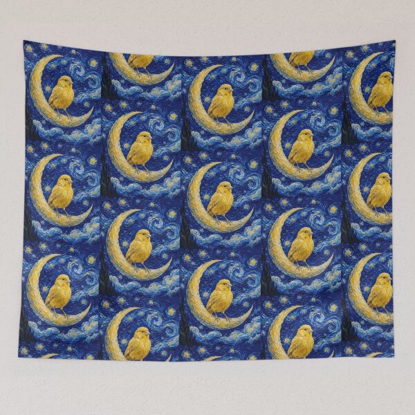 Item preview, Funny Canary Starry Night Painting Cute Moon Stars Boys Girls Kids designed and sold by FurryHavenPH.