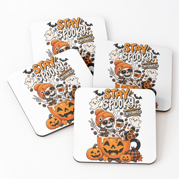 Item preview, Stay Spooky and Caffeinated Skeleton Halloween Coffee designed and sold by Sunday.Supply.