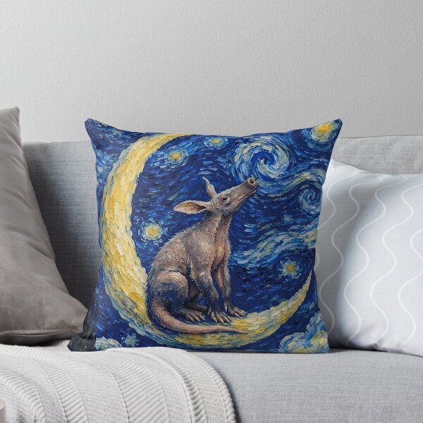 Item preview, Funny Aardvark Starry Night Painting Cute Moon Stars Boys Girls Kids designed and sold by FurryHavenPH.
