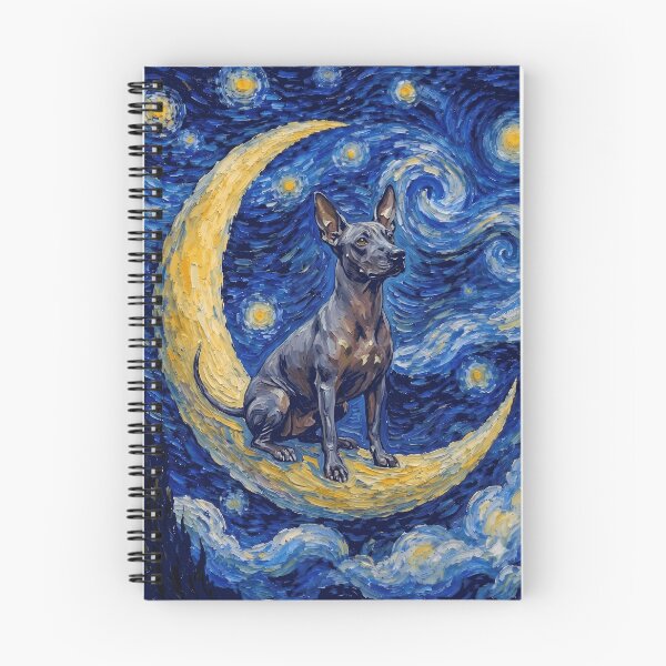 Item preview, Funny Xoloitzcuintli Xolo Starry Night Painting Cute Moon Stars Mom Dad Kids designed and sold by FurryHavenPH.