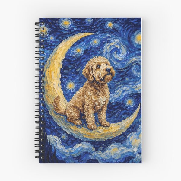 Item preview, Funny Whoodle Starry Night Painting Cute Moon Stars Mom Dad Kids designed and sold by FurryHavenPH.