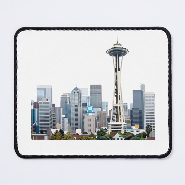 Item preview, Panorama Seattle z Wieżą Space Needle – Wycięta Grafika designed and sold by NeonSketch Lab.