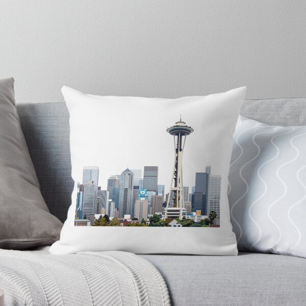 Item preview, Panorama Seattle z Wieżą Space Needle – Wycięta Grafika designed and sold by NeonSketch Lab.