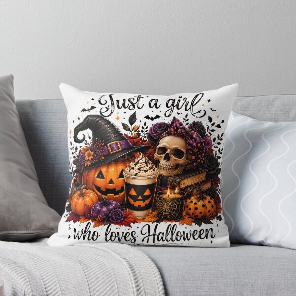Item preview, Just A Girl Who Loves Halloween | Cute Witch Pumpkin Halloween Lover Design designed and sold by BeautifyDesign.