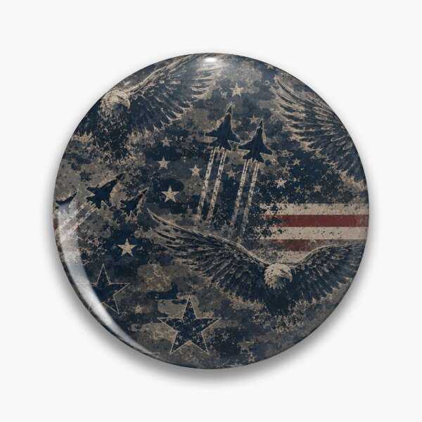 Item preview, Vintage Patriotic Freedom Aviation Grunge Pattern designed and sold by Military Insignia Products.