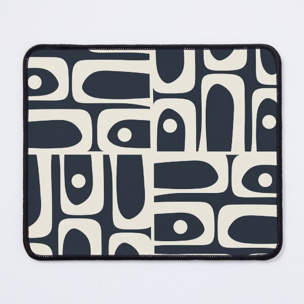 Item preview, Mid Century Modern Piquet Abstract Multi Pattern in Dark Navy and Off White designed and sold by kierkegaard.
