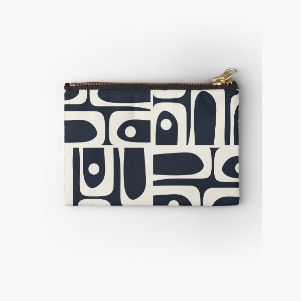 Item preview, Mid Century Modern Piquet Abstract Multi Pattern in Dark Navy and Off White designed and sold by kierkegaard.