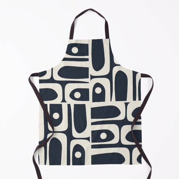 Item preview, Mid Century Modern Piquet Abstract Multi Pattern in Dark Navy and Off White designed and sold by kierkegaard.