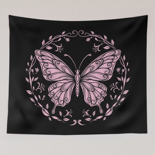 Item preview, Elegant Butterfly Floral Wreath Vector Stencil Art designed and sold by ZUMERI.
