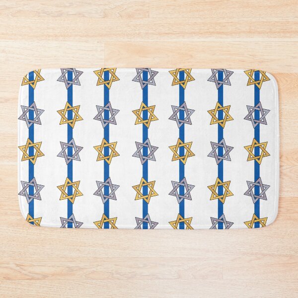 Item preview, Star of David Hanukkah Stripes White designed and sold by CI Creative Design LLC.
