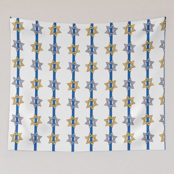 Item preview, Star of David Hanukkah Stripes White designed and sold by CI Creative Design LLC.