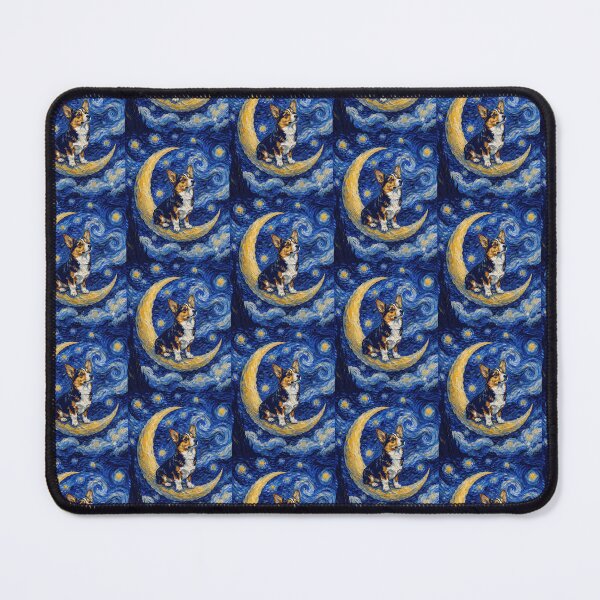 Item preview, Funny Tri Color Corgi Starry Night Painting Cute Moon Stars Mom Dad Kids designed and sold by FurryHavenPH.