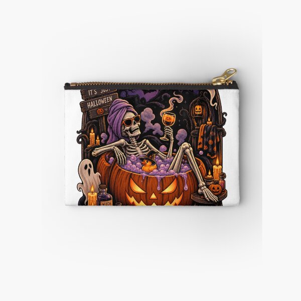 Item preview, Relax It’s Just Halloween Skeleton Pumpkin Bath designed and sold by Bybushralab.