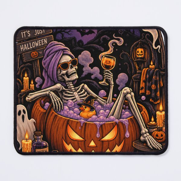 Item preview, Relax It’s Just Halloween Skeleton Pumpkin Bath designed and sold by Bybushralab.