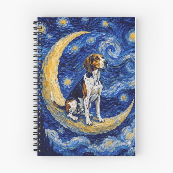 Item preview, Funny Treeing Walker Coonhound Starry Night Painting Cute Moon Stars Mom Dad Kids designed and sold by FurryHavenPH.
