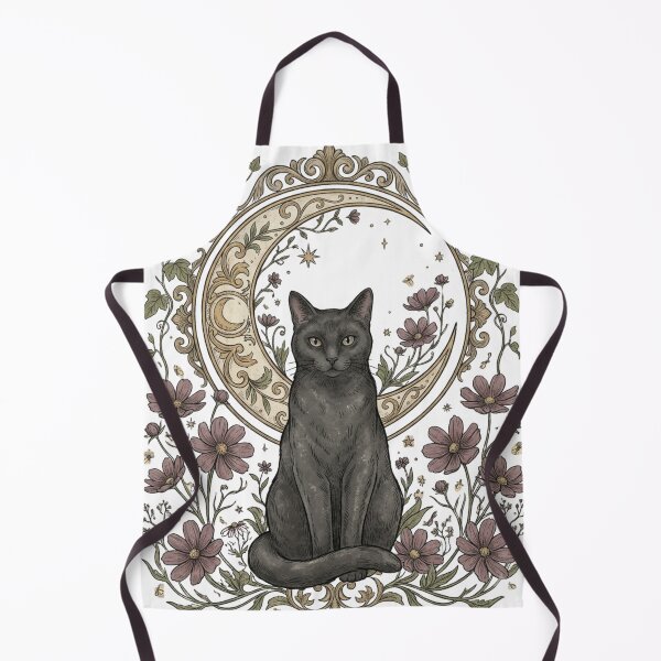 Item preview, Whimsigoth Black Cat & Crescent Moon designed and sold by VibranPalette.