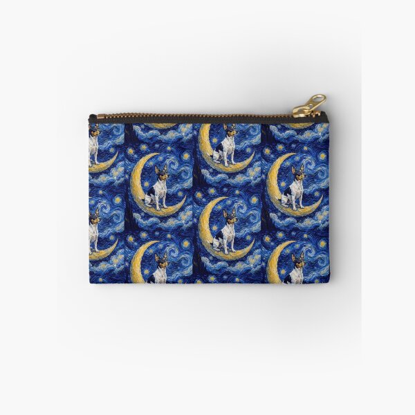 Item preview, Funny Toy Fox Terrier Starry Night Painting Cute Moon Stars Mom Dad Kids designed and sold by FurryHavenPH.