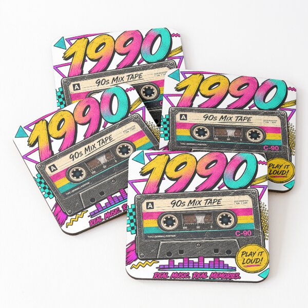 Item preview, 1990 Retro Cassette Tape 90s Music Art designed and sold by Print Print On.