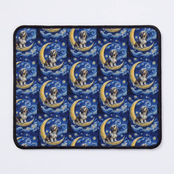 Item preview, Funny Tibetan Terrier Starry Night Painting Cute Moon Stars Mom Dad Kids designed and sold by FurryHavenPH.