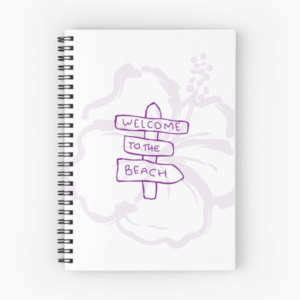 Item preview, Welcome To The Beach Purple Hibiscus Sign designed and sold by L98-Studio.