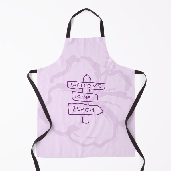 Item preview, Welcome To The Beach Purple Hibiscus Sign designed and sold by L98-Studio.