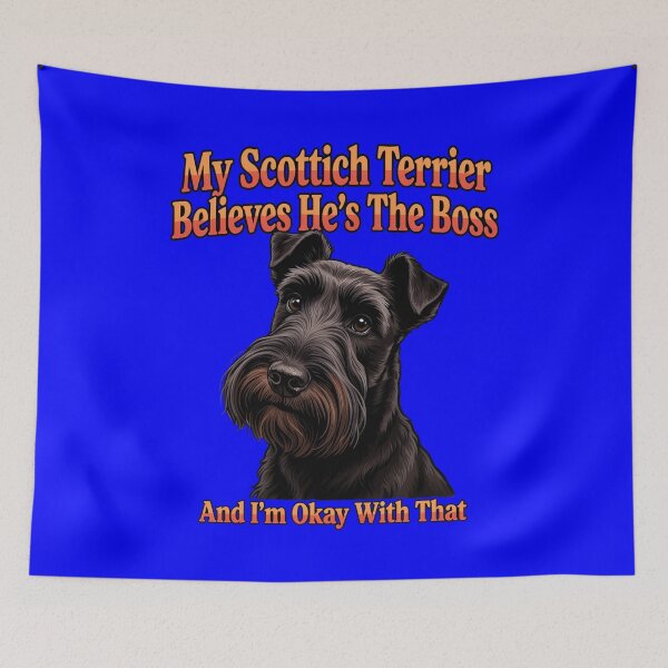 Item preview, My Scottish Terrier Believes He’s The Boss, And I’m Okay  With That designed and sold by fantasticdesign.