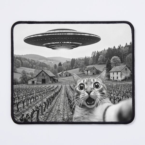 Item preview, Shocked Cat’s Vineyard Alien Selfie designed and sold by Shopeon Designs.